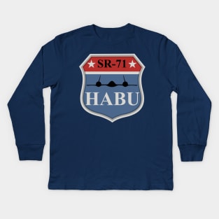 SR-71 Blackbird Habu Kids Long Sleeve T-Shirt